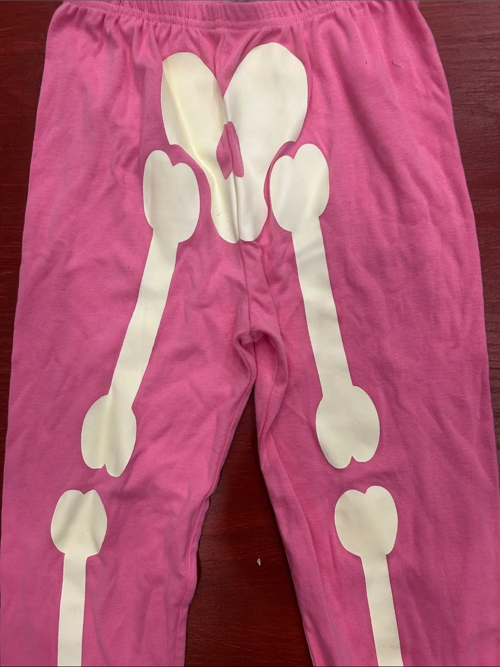 The Children's Place Pink Skeleton Heart Pajama Set with Glitter Accent